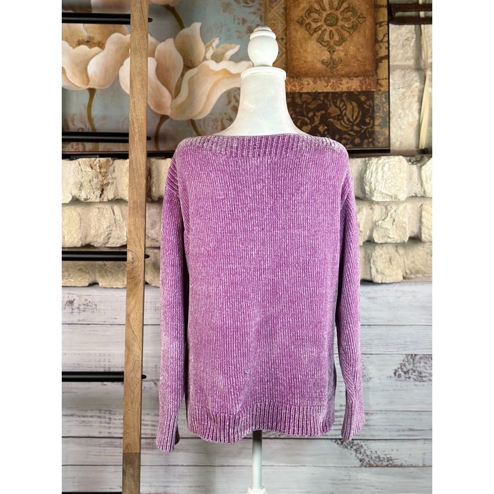Tommy Bahama Womens‎ Lavender Purple Chenille Ribbed Boat Neck Sweater Size S - Picture 2 of 6